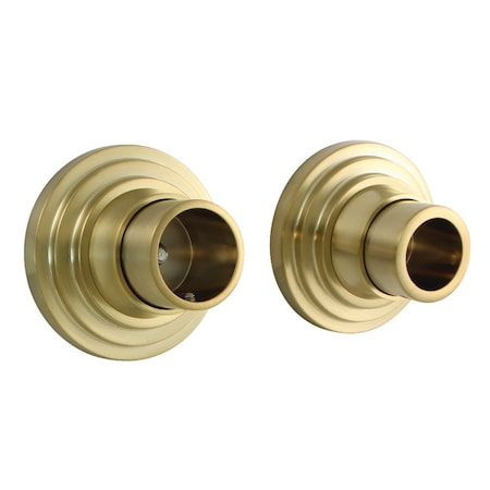 Kingston Brass SRP2717 Brass Shower Rod Base, Brushed Brass SRP2717